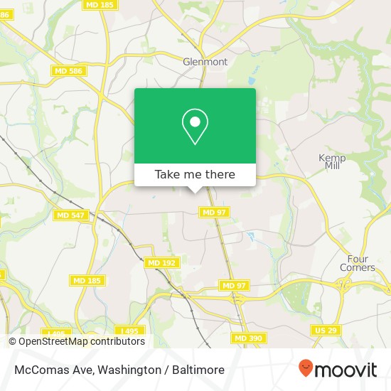 McComas Ave, Silver Spring, MD 20902 map