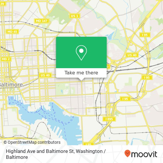 Highland Ave and Baltimore St, Baltimore, MD 21224 map