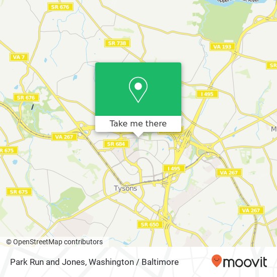 Mapa de Park Run and Jones, McLean, VA 22102