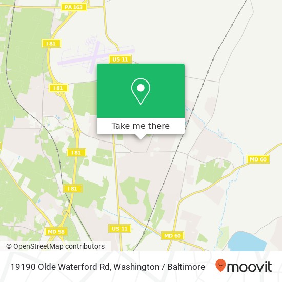 Mapa de 19190 Olde Waterford Rd, Hagerstown, MD 21742