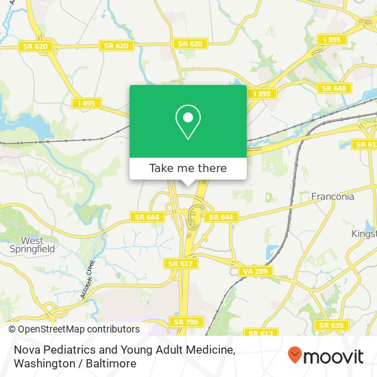 Mapa de Nova Pediatrics and Young Adult Medicine, 6120 Brandon Ave