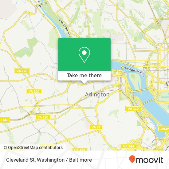 Mapa de Cleveland St, Arlington, VA 22201