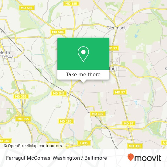 Mapa de Farragut McComas, Kensington, MD 20895