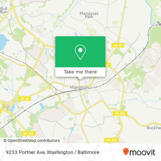 Mapa de 9233 Portner Ave, Manassas, VA 20110