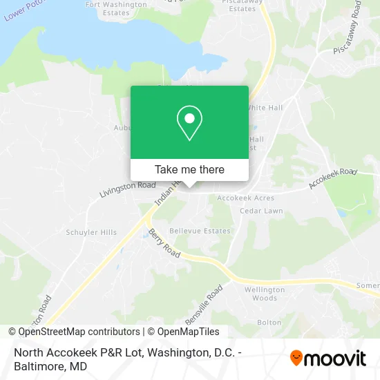 North Accokeek P&R Lot map