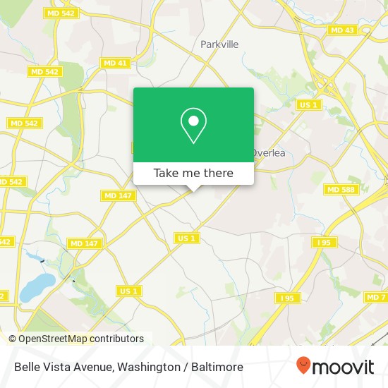 Mapa de Belle Vista Avenue, Belle Vista Ave, Baltimore, MD 21206, USA