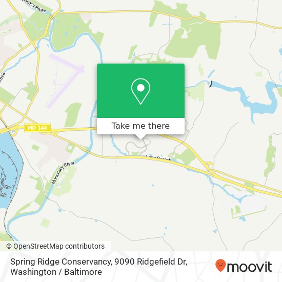 Spring Ridge Conservancy, 9090 Ridgefield Dr map