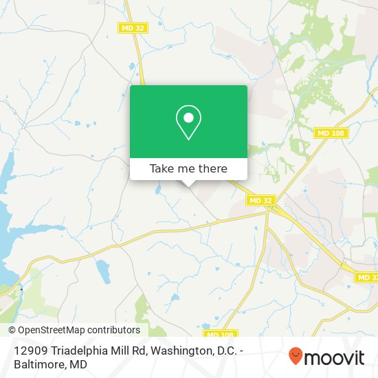 Mapa de 12909 Triadelphia Mill Rd, Clarksville, MD 21029