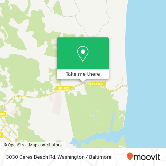 Mapa de 3030 Dares Beach Rd, Prince Frederick, MD 20678