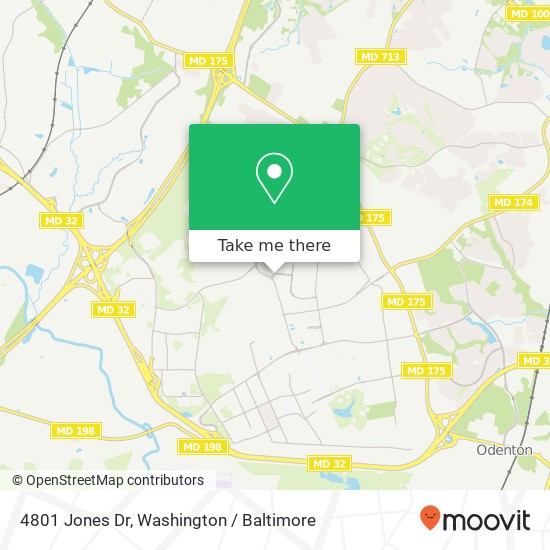 Mapa de 4801 Jones Dr, Fort Meade, MD 20755