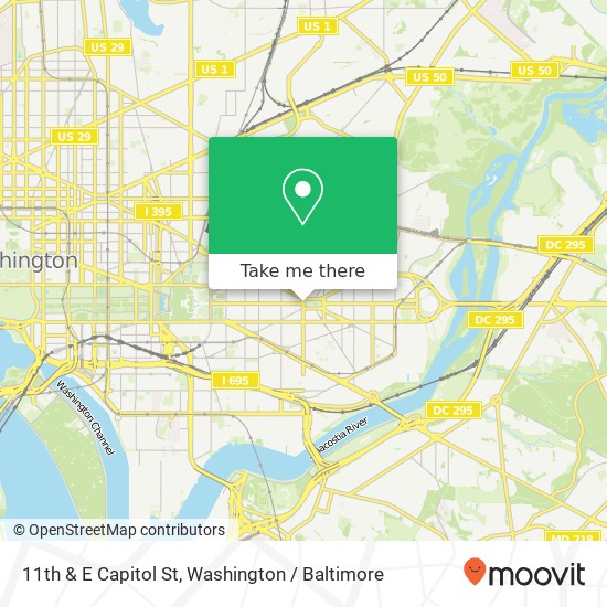 Mapa de 11th & E Capitol St, Washington, DC 20003