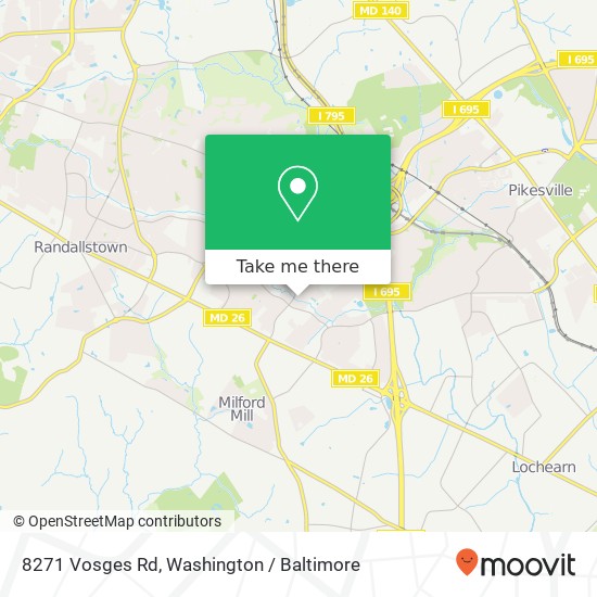 8271 Vosges Rd, Windsor Mill, MD 21244 map