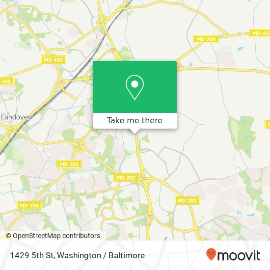 Mapa de 1429 5th St, Glenarden, MD 20706