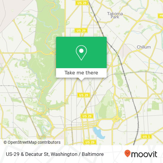 US-29 & Decatur St, Washington, DC 20011 map