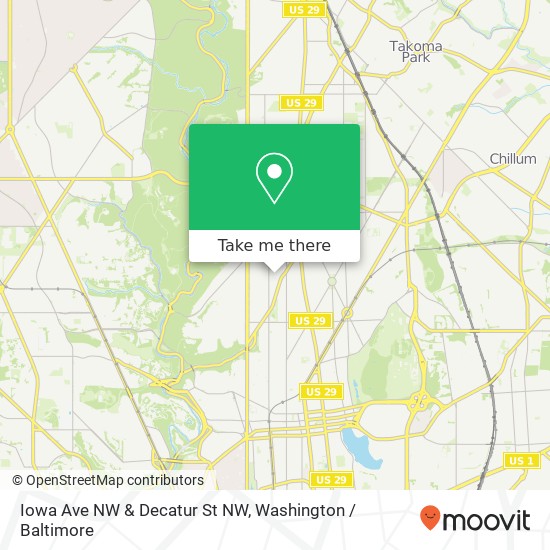 Iowa Ave NW & Decatur St NW, Washington, DC 20011 map