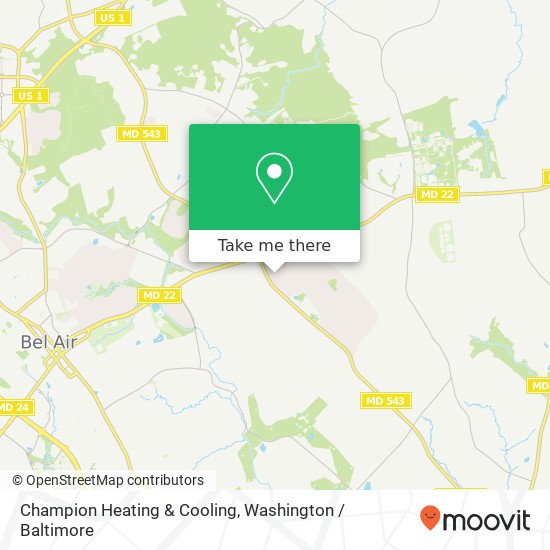 Mapa de Champion Heating & Cooling, 1610 Cass Dr