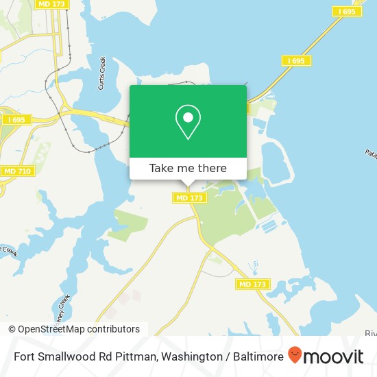 Mapa de Fort Smallwood Rd Pittman, Curtis Bay, MD 21226