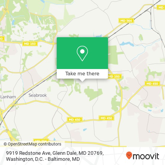 9919 Redstone Ave, Glenn Dale, MD 20769 map