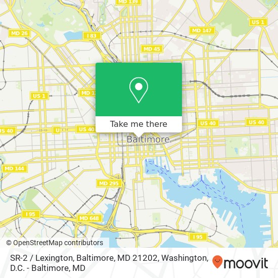 SR-2 / Lexington, Baltimore, MD 21202 map