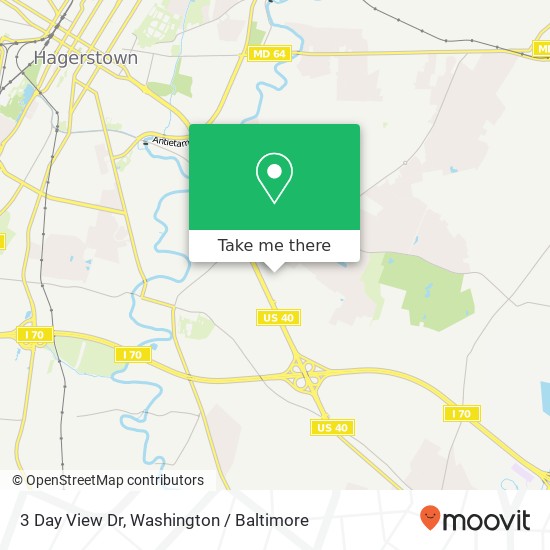 Mapa de 3 Day View Dr, Hagerstown, MD 21740