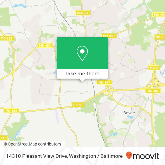 Mapa de 14310 Pleasant View Drive, 14310 Pleasant View Dr, Bowie, MD 20720, USA