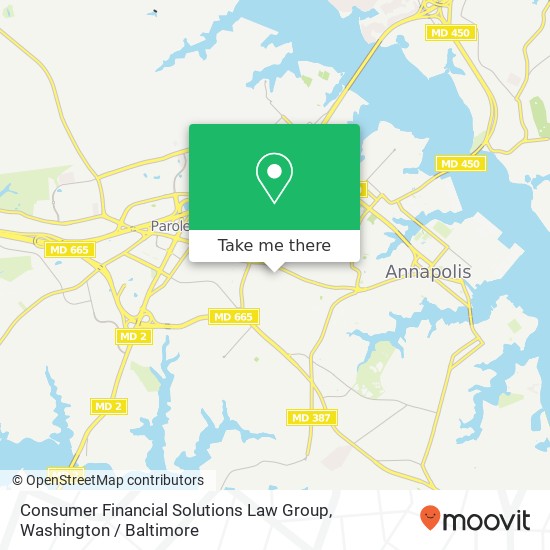 Mapa de Consumer Financial Solutions Law Group, 1612 McGuckian St