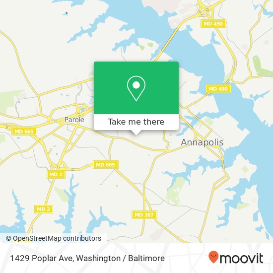 1429 Poplar Ave, Annapolis, MD 21401 map