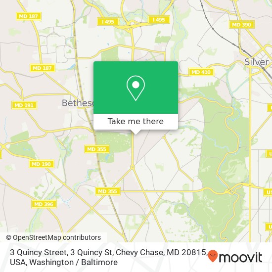 3 Quincy Street, 3 Quincy St, Chevy Chase, MD 20815, USA map