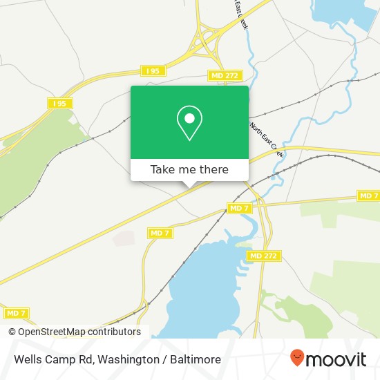 Mapa de Wells Camp Rd, North East, MD 21901