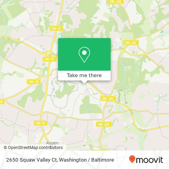 Mapa de 2650 Squaw Valley Ct, Silver Spring, MD 20906