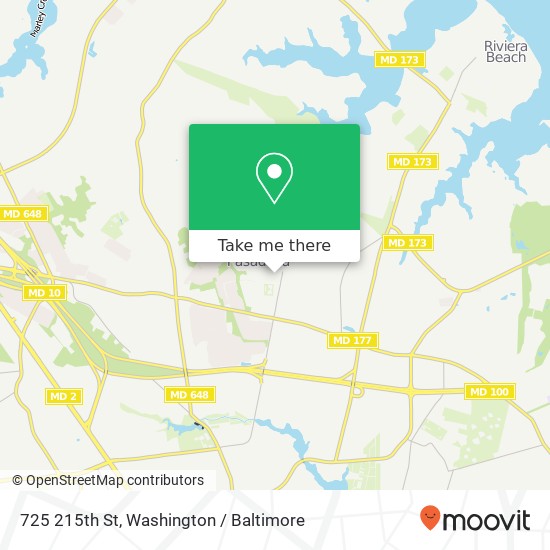 Mapa de 725 215th St, Pasadena, MD 21122