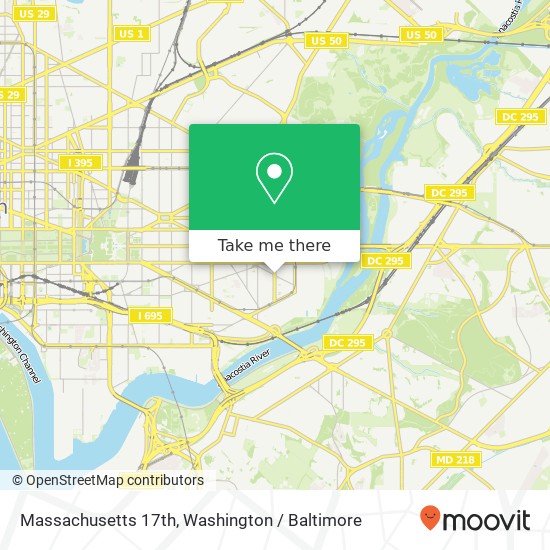 Massachusetts 17th, Washington, DC 20003 map