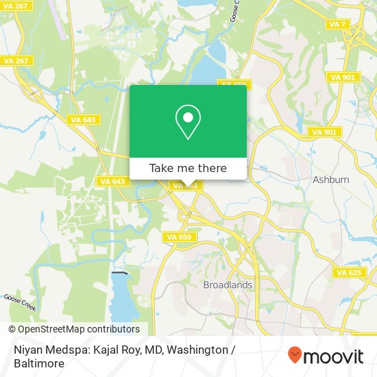 Mapa de Niyan Medspa: Kajal Roy, MD, 21001 Sycolin Rd