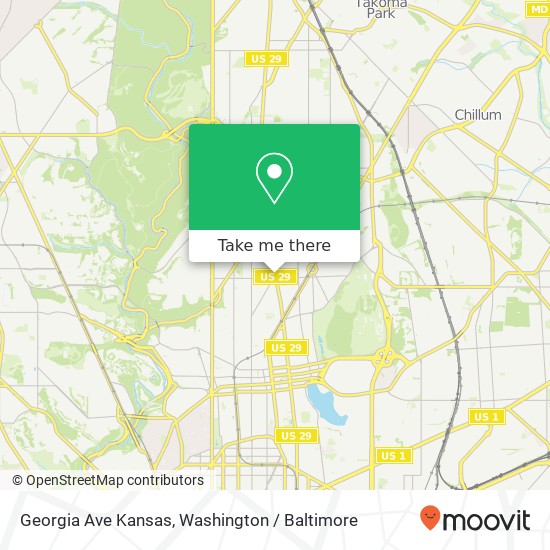 Georgia Ave Kansas, Washington, DC 20011 map