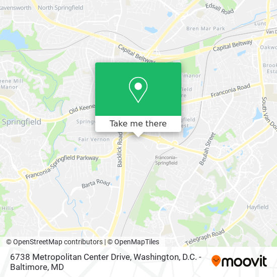 6738 Metropolitan Center Drive map