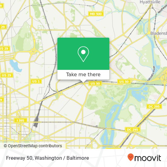 Mapa de Freeway 50, Washington (DC), DC 20002