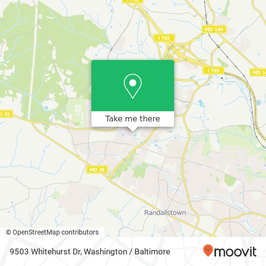 9503 Whitehurst Dr, Owings Mills, MD 21117 map