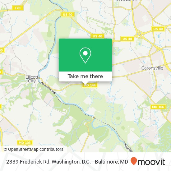 Mapa de 2339 Frederick Rd, Catonsville, MD 21228