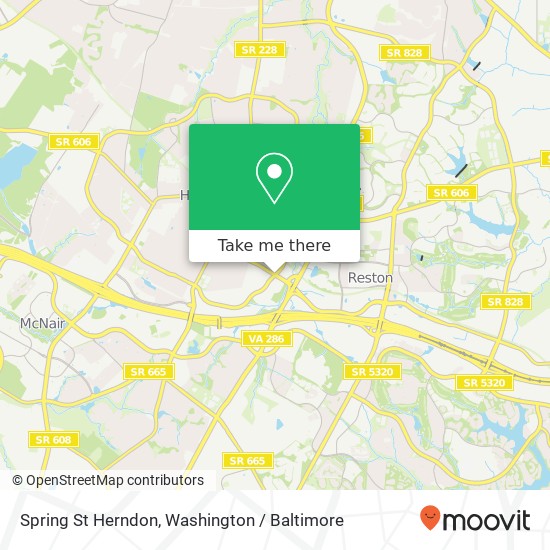 Spring St Herndon, Herndon, VA 20170 map