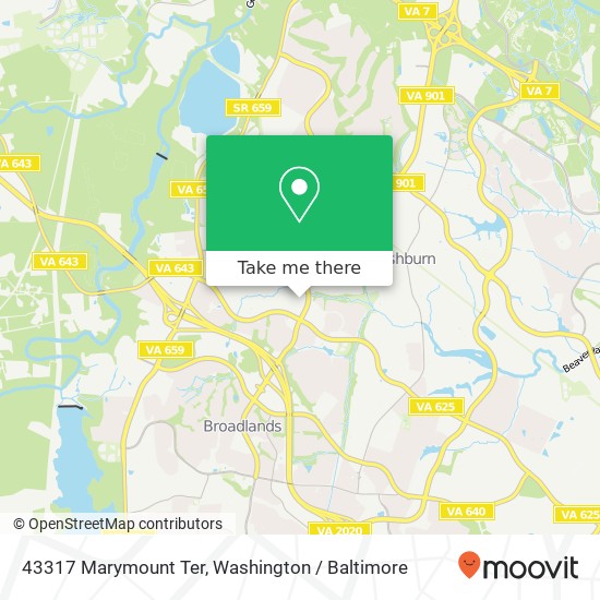 Mapa de 43317 Marymount Ter, Ashburn, VA 20147