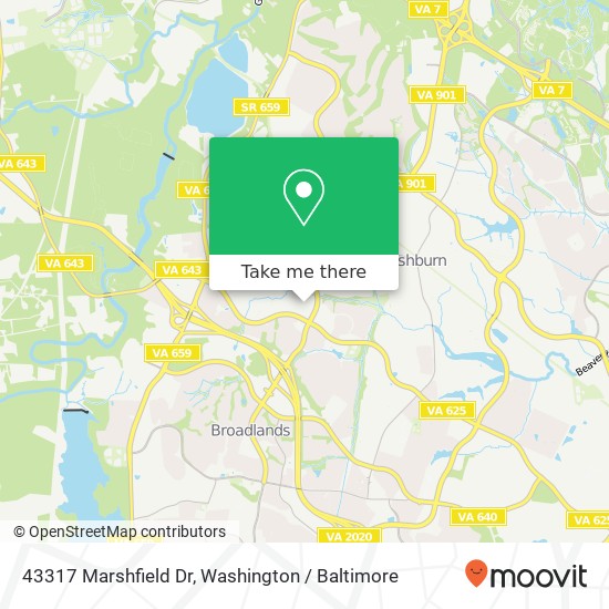 Mapa de 43317 Marshfield Dr, Ashburn, VA 20147