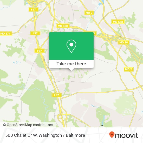 Mapa de 500 Chalet Dr W, Millersville, MD 21108