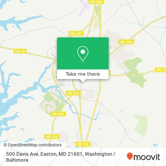 Mapa de 500 Davis Ave, Easton, MD 21601