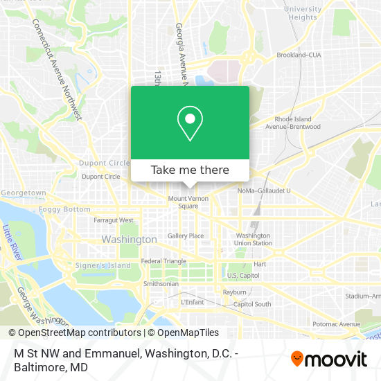 M St NW and Emmanuel map