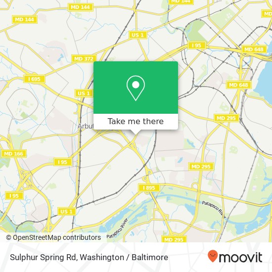 Mapa de Sulphur Spring Rd, Halethorpe, MD 21227