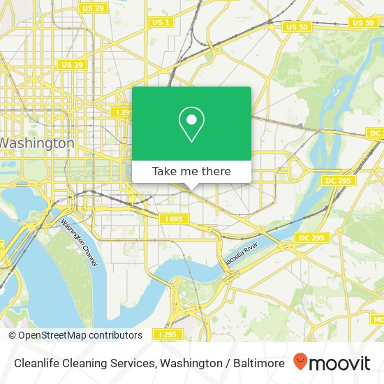 Mapa de Cleanlife Cleaning Services, 600 Pennsylvania Ave SE