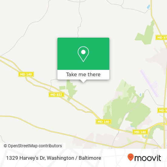 Mapa de 1329 Harvey's Dr, Westminster, MD 21158