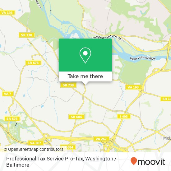Mapa de Professional Tax Service Pro-Tax, 8018 Greenwich Woods Dr