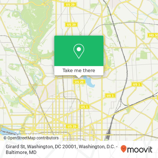 Girard St, Washington, DC 20001 map