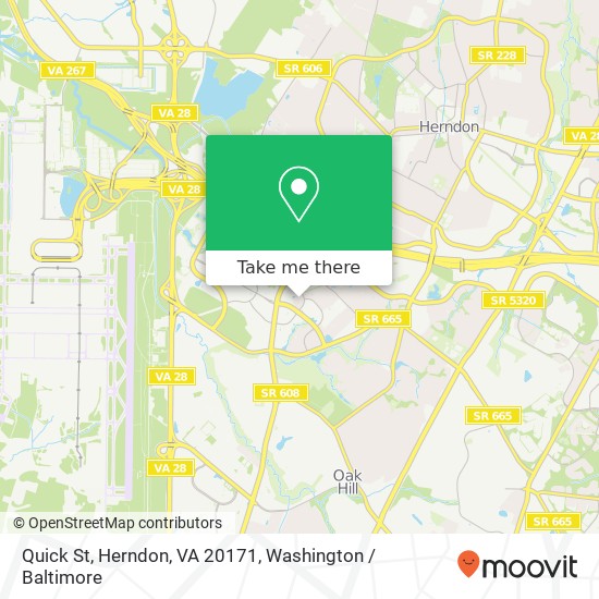 Mapa de Quick St, Herndon, VA 20171